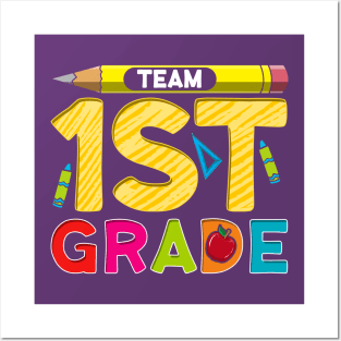 Team First Grade! 1st Grader Gift Posters and Art